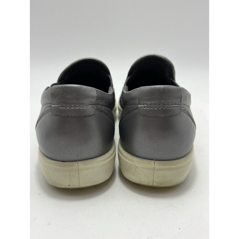 Ecco Soft 7 Woven Slip-On Women's Shoes Size 9 M Metallic Gray Comfort Preowned - Picture 8 of 10